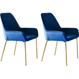 SalesFever Stühle 2er-Set PURWODADI - blau