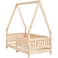 vidaXL Kinderbett 70 x 140 cm Kiefer massiv braun