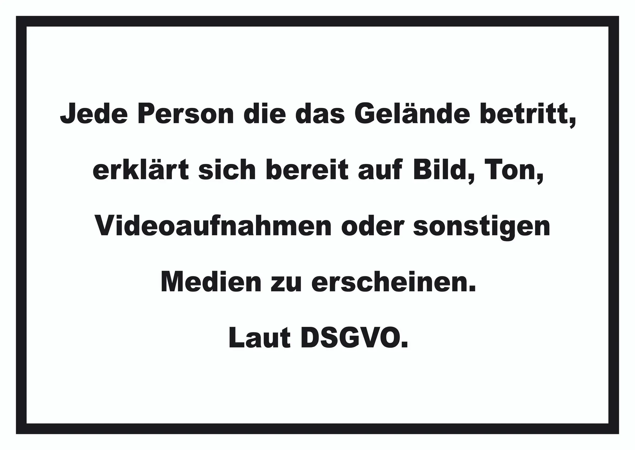 DSGVO Hinweis Schild Datenschutz A1 (594x841mm)