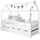 Livetastic Hausbett Ticaa 90 x 200 cm Kiefer massiv weiß