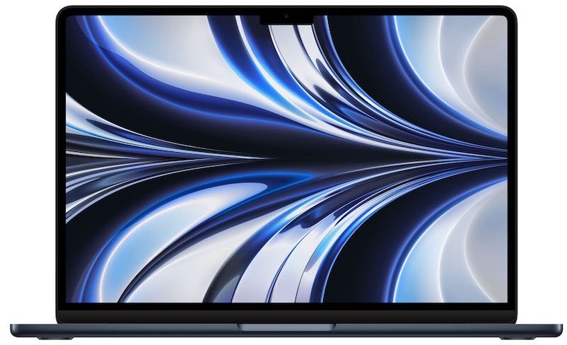 Apple MacBook Air 13" (2022) Mitternacht M2 Chip mit 8-Core CPU und 8-Core GPU und 16-Core Neural Engine 256 GB Deutsch 30 W USB-C Power Adapter 8 GB