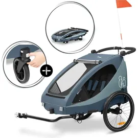 hauck Dryk Duo Plus Kinderanhänger dunkelblau