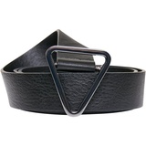 URBAN CLASSICS Synthetic Leather Triangle Buckle Belt in Schwarz, Größe S/M