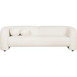 Beliani Sofa 3-Sitzer Leiren Bouclé Weiß