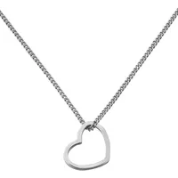 modabilé Kette mit Anhänger »Schmuck Geschenk Silber 925 Halsschmuck Halskette Heart Herz«, (inkl. Putztuch), silberfarben