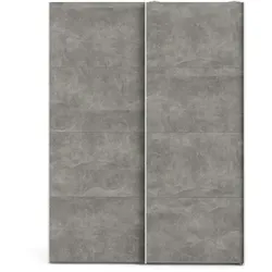 Veto Schiebetürenschrank B150 cm 2 Türen Weiß und Betondekor.