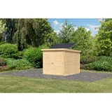 Karibu Fahrradgarage 3 Solar beige, mit Solarkit, BxTxH: 162,5x216x167 cm