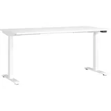 Germania Schreibtisch weiß rechteckig, T-Fuß-Gestell weiß 160,0 x 80,0 cm