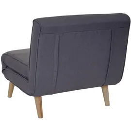 Mendler Schlafsessel HWC-D35, Schlafsofa Funktionssessel Klappsessel Relaxsessel Jugendsessel Sessel, Stoff/Textil ~ dunkelgrau