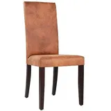pemora Polsterstuhl Esszimmerstuhl Stuhl Küche Gastronomie RELA Vintage-Leder-Optik Cognac