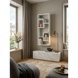 KADIMA DESIGN Wandregal Itter 36 x 15 x 90 cm Weiß