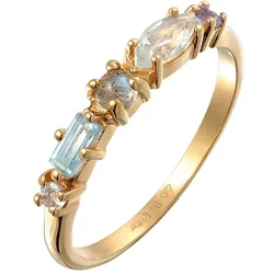 Elli PREMIUM Memoire Edelstein Klassik Ring 925 Silber Ringe   Damen 