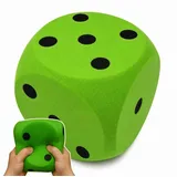 alldoro 63107 XXL Schaumstoff-Würfel Grün, 15 x 15 cm, großer Soft-Spielwürfel, weich & leise, Spielen & Lernen, Indoor & Outdoor