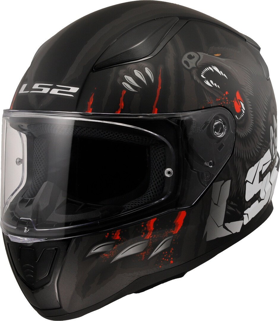 LS2 FF353 Rapid II Claw Helm, zwart-wit-rood, L