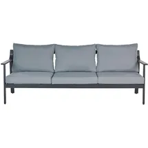 Beliani Kiato Gartensofa 3-Sitzer dunkelgrau