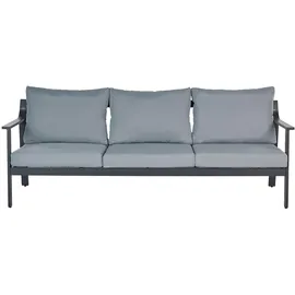 Beliani Kiato Gartensofa 3-Sitzer dunkelgrau