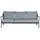 Beliani Kiato Gartensofa 3-Sitzer dunkelgrau