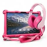 AngelTech Kinder Tablet XL - 10 Zoll HD - 3 + 4 GB RAM - 32 + 64 GB ROM (Kinderpaket Rosa)