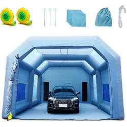VEVOR Tragbares Aufblasbares Farbzelt für Sprühmalerei Lackierzelt  10 x 6 x 4 m Sprühschutz Farbkabine für DIY-Projekte Hobby-Farbautomaten-Werkzeug