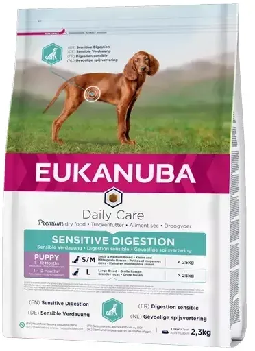 EUKANUBA Sensitive Verdauung Welpe 2,3kg + Überraschung für den Hund (Rabatt für Stammkunden 3%)