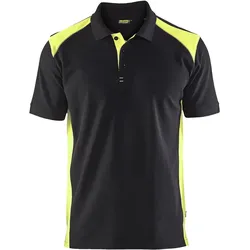 Polo-Shirt "3324" - L - schwarz/gelb