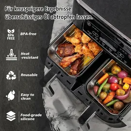 xylota 6-tlg. Auflaufform Set für Airfryer AF400EU/AF451EU/AF500EU Silber