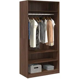 vidaXL Kleiderschrank 100x50x200 cm Braun Eiche-Optik