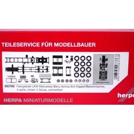 HERPA Fahrgestell Mercedes-Benz 8x4 Baufahrzeuge 2er Pack 083768 H0
