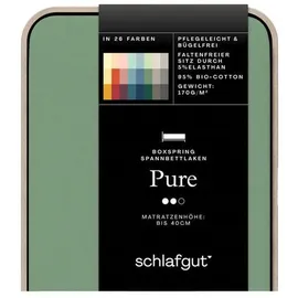schlafgut Pure Boxspring 120 x 200 - 130 x 220 cm green mid