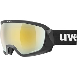 Uvex contest CV Skibrille für Damen und Herren - konstraststeigernd - verzerrungsfreie Sicht - black matt/gold-green - one size