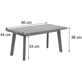MCW Garten-Garnitur MCW-N46, Lounge-Set Gartenlounge Bank Sessel Tisch, Holz Akazie MVG-zertifiziert ~ Kissen grau