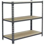 Proregal Schwerlastregal Baby Muli HxBxT 90 x 120 x 50 cm 3 Fachböden Fachlast 200 kg Grau