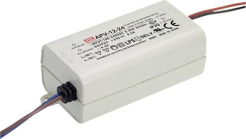 Mean Well APV-12-12 LED-Trafo Konstantspannung 12W 0 - 1A 12 V/DC nicht dimmbar, Überlastschutz 1St.