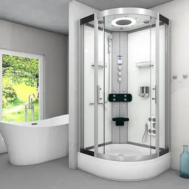 AcquaVapore D58-50T1 Komplettdusche 90 x 90 cm weiß ESG