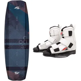 F2 Set Wakeboard Coast Petrol 138cm mit Wakebindung Team Boot L/XL
