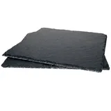 MamboCat Servierplatte 2x Schieferplatten 30x30cm Untersetzer Deko-Teller Servier-Platte, Schiefer schwarz