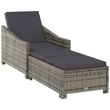 vidaXL Sonnenliege 200 x 68 x 73 cm Grau