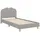 vidaXL Bett Kinderbettgestell mit Kopfteil Hellgrau 90x200 cm Bouclé (1-tlg) grau