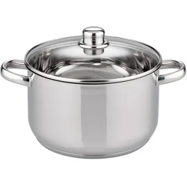 ELO Basic Galactica 15-teilig Edelstahl inklusive 3 Bratpfannen Pfas Free Pfanne + Kochtopf Silber