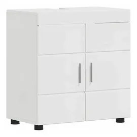 vidaXL Badezimmerschrank-set Tulum Hochglanz Weiß 60 X 34 X 63 Cm Vidaxl