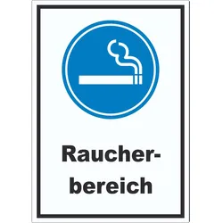 Raucherbereich Aufkleber A4 (210x297mm)