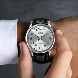 Casio Collection MTP-V001L-7BUDF Herrenuhr - Silber/Schwarz