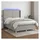 vidaXL Boxspringbett mit Matratze & LED Hellgrau 140x200 cm Stoff