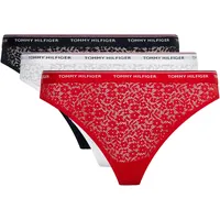 Tommy Hilfiger Underwear Slip 3 PACK THONG LACE (EXT SIZES) (Packung, 3er-Pack) mit Tommy Hilfiger Logobund bunt XL (42/44)