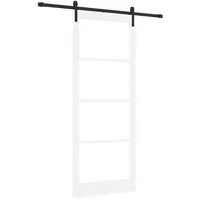 vidaXL Schiebetür ORKDAL Weiß und Schwarz 93 x 232 cm 3331844
