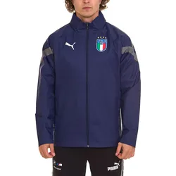 PUMA Italien 2022 Herren Trainingsjacke mit versteckter Kapuze All-Wetter-Jacke rainCELL 767068 04 Blau - XS