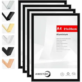 luxuskollektion Bilderrahmen modern schwarz 21x30 cm 4er Set