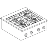 CombiSteel Drop-In Gasherd 4 Br. 18Kw