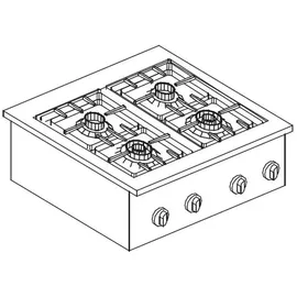 CombiSteel Drop-In Gasherd 4 Br. 18Kw
