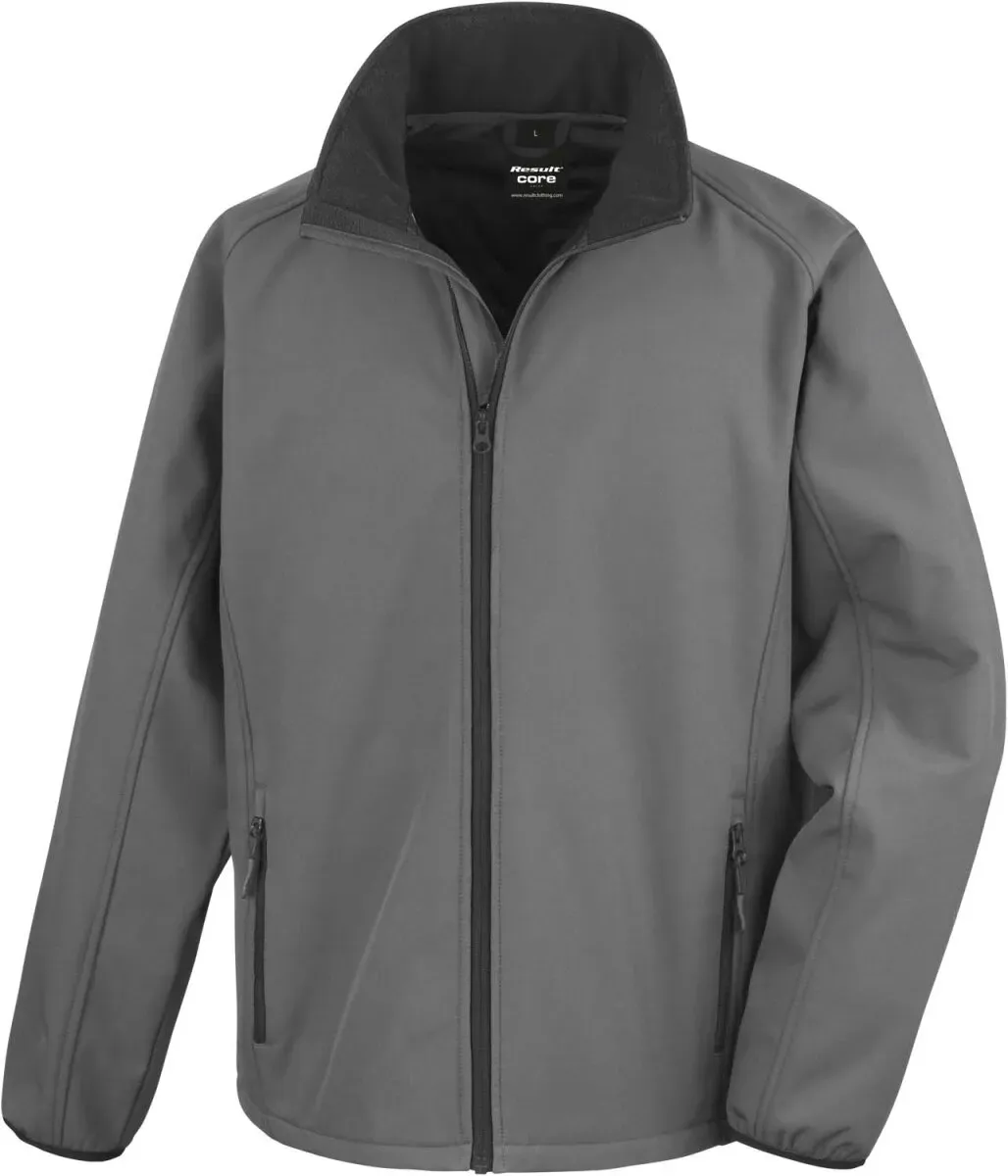 Result Herren 2-Lagen Softshell Jacke 'Printable' Softshell-Jacke R231M charcoal/black XL